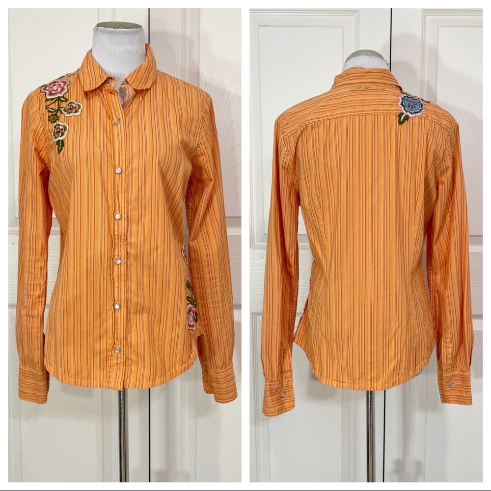 3J Workshop Johnny Was embroidered blouse